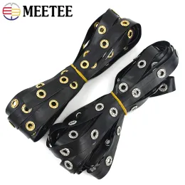 2/4/10meter treffen pu Lederseilbänder Nieten Punk -Özetts Band Diy Armband Nähkleidung Taschen Gurt Materialzubehör Accessoires