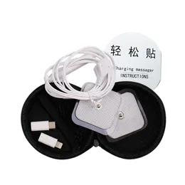 USB Portable Mini Pulse Massager Mobiltelefonstyrning Kropp Elektrod Massage EMS Tens Relax Muskelstimulatorterapi