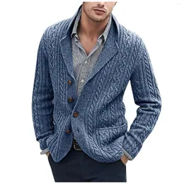 Maglioni maschili a maniche lunghe inverno collare a scialle caldi cardigan maglione a maglia maglione casual slim fit soft cotone knitwear vesti abiti maschili