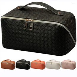 Cosmetic Bags PU Large-capacity Portable Bag Travel Organizer Convenient Carry Handle Waterproof And Easy To Care For