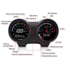 Motorrad -Tachometer digitales Armaturenbrett LED Elektronik Motorrad -Drehzahlmeter für Brasilien Titan 150 Honda CG150 FAN150 2010 2012