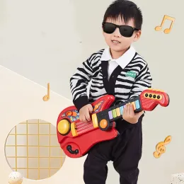 Детская гитара игрушка 2 в 1 складной музыкальный инструмент Электронный пианино-тренировочный тренинг