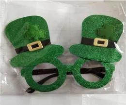 Andra evenemangsfestartiklar St Patrick Funny Glasses Green Clover Hat Costumes Fancy Dress for Irish Decoration Drop Delivery Home 5695101