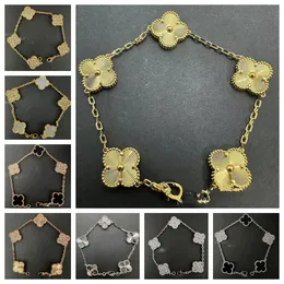Klassische Mode-Charm-Armband Vierblätter Klee Designer Schmuck elegante Perlmutter Armbänder für Frauen und Männer hohe Qualität