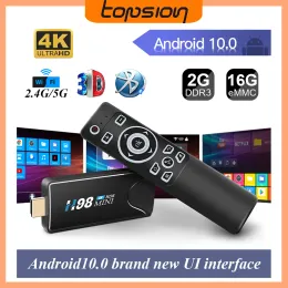 박스 미니 TV 스틱 4K H616 H.265 미디어 플레이어 3D 비디오 2.4G 5G WIFI BLUETOOTH SMART TVBOX 상단 TV 박스 Android 10 YouTube Netfli