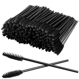 Pincéis de cílios descartáveis 100300pcs para cílios para cílios para os olhos Extensão sobrancelha e maquiagem Spoolies Wands 240320