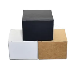 50pcslot 3 Цветные 4x4x3cm kraft paper box складной крем -упаковка