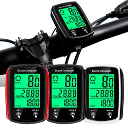 自転車コンピューター配線速度計ユニバーサルMTBバイクスピードメーターウォッチバックライトLCDタッチスクリーンサイクリングスピードカウンターアクセス