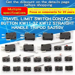 5Pack Momentary Micro Limit Switch Straight Handle 15MM 16MM 25MM 28MM 55MM Travel Switch Limit Switch Silver Contact