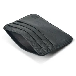 Cowhide Leather Credit Card Case Mini ID Card Holder Liten Purse For Man Slim Men's Wallet Cardholder Fast Drop Shipping
