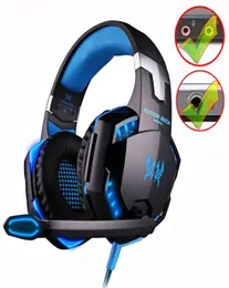 Kotion كل سماعات G9000 Gaming Geaming Deep Bass Stereo Game Headphones مع Microphone LED Light PC Professional Gamer1231392