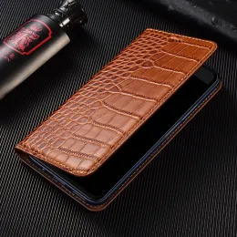 Crocodile Genuine Leather Flip Case For Oneplus 3 3T 5 5T 6 6T 7 7T 8 8T 9 10 10T 11 11R 12 12R Pro Phone Cover Cases