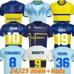 2024 2025 Benedetto Boca Juniors Soccer Jerseys Special 23 24 25 Cavani Janson Medina Villa Fernandez Maradona Zeballos Blondel Barco Football Shirts Men Kids Kit