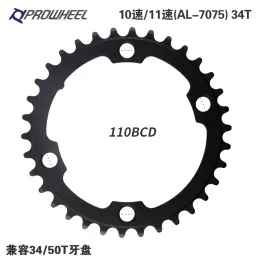 Prowheel 110BCD 130BCD Road Bike Chainring 34T 39T 50T 53T Crown Crankset Chainwheel Steel/Aluminum Alloy Folding Bicycle