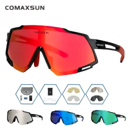 COMAXSUN Profesyonel Polarize 5 Len Bisiklet Gözlükleri MTB Yol Bisikleti Spor Aynası Güneş Gözlüğü Binicilik Gözlük UV400 Bisiklet Goggles