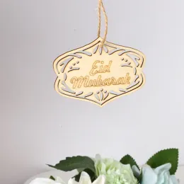 10 pezzi creativi eid cavificati mubarak in legno pendente per le decorazioni per feste di Kareem musulmana decorazioni fai da te