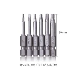 Drill Bit Screw Driver Bits Hex Torx Flat Head 50/75/100/150mm Security Tamper Proof Magnetic Screwdriver Set