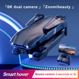 Drony Nowy mini dron 4K HD Camera WiFi FPV Drony Podwójny aparat Składane quadcopter Transmission Transmission Helikopter