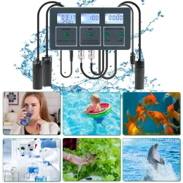 Tuya wifi 8 em 1 Detector de qualidade da água S.G/ph/ec/orp/tds/cf/sal/temp medindo analisador de água Monitor de água testador de qualidade