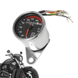 Motorrad-Kilometerzähler Ein-im-immobiler Motorradmesser mechanischer Tacho mit LED-Indikator-Kilometerzähler für Nachtfahrmotorbike-Messgerät