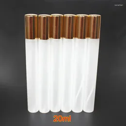 Depolama Şişeleri 24 PCS/Lot 20ml Doldurulabilir Numune Parfüm Buzlu Sprey Şişe İnce Cam Tüp Seyahat Flakonları