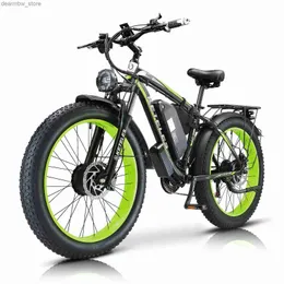 Bikes K800 Dual Motor Ectric Bicyc 1000*2 23AH Aluminiumlegierung Power Bicyc Oil Brems Schnee bewegte Fettreifen 26 Zoll L48