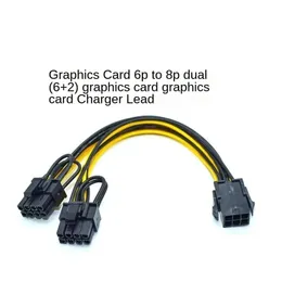 NEW 6-pin PCI Express To 2 X PCIE 8 (6+2) Pin Dual 8 Pin Motherboard Graphics Video Card PCI GPU VGA Splitter Hub Power Cable Cord