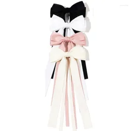 FESTIDOS DE PARTEM 4PCS Ribbon Bowknot Hair Clip Teens Spring Hairpin Braids Ponytail