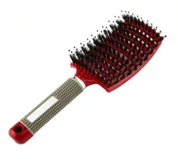 Massagem de cabelos de cabelo profissional pente pente de cabeleireiro Bristlenylon Women molhado molhado em retirar a escova de cabelo para ferramentas de estilo de cabeleireiro de salão 22242204