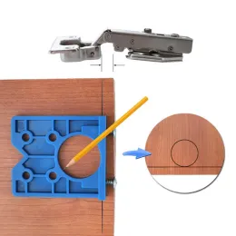 35mm gångjärnshål Jig Drill Guide Set Diy Woodworking Door Hole Opener Dolda gångjärn Guide Dörr Såg Skåp Tillbehörsverktyg
