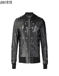 Plein Bear Winter Autumn Men Coat Jacket Slim Faux Leather Motorcycle Pu Faur Jackets Longsleeve Outerwear Coats 841595865836