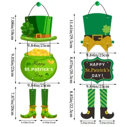 1PCS Green Cover Door Hanger São Patrício Partido do Dia de Patrício Pingentes pendurados Oranamentos para a Decoração da festa Irish Saint Patrick Irish