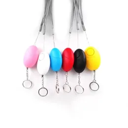 Self Defense Alarm systems 110db 5 Colors Egg Shape Girl Women Security Protect Alert Personal Safety Scream Loud Keychain Alarm S9805446