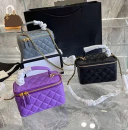 CC Bags Lüks Marka Kozmetik Kılıfları Fransa Kadın Klasik Vanity Box Case Top Tuts Totes Crossbody Canse Card Hol