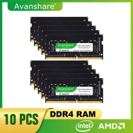 Rams Avanshare 10st Lot DDR4 4GB 8GB 16GB 3200MHz 2666MHz 2400MHz Sodimm Memory Ram Memoria 1.2V för bärbar dator dator