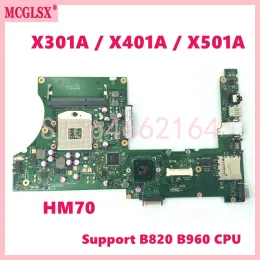 Scheda madre X401A con HM70/HM76 DDR3 Notebook Mainboard per ASUS X301A X401A X501A Laptop Madono al 100% Tested OK