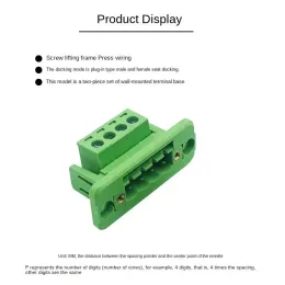 Drahtanschlussanschluss Block durch die Wand 2edGWC-5.08mm Panel Montage Fixing-Halterung Docking KPM Female Plug-in-Typ