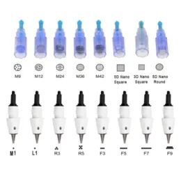 Artmex PMU Needle Cartridges Cartridges Nano Screw Port Tips V3 V6 V8 V9 V11 for PMU Tattoo MTS Machine