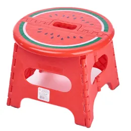 Kreativ vikbar pall Portable Step Stool Fruit Plastic liten stol för barn utomhus minisäte dagis förtjockas liten bänk