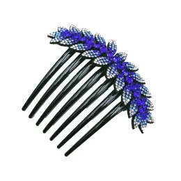 Crystal Rhinestones Hair Combs Clip Vintage Flower Hairpins Hair Style Tool Shiny Bun Hair Combs Bridal Wedding Headdress