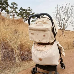 Koreansk stil baby barnvagn förvaring hängande väska för att gå ut från blaskblöjor förvaringspåsar återanvändbara barnbilverktyg