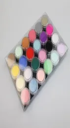 12 18 24 Farbset Acrylpulver Staub UV Design 3D -Spitzen Dekoration Maniküre Nagelkunst Dektoration DIY -Nagelpulverwerkzeuge Crystal DU8798453