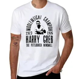 Harry Boxing Greb T-shirt Ubrania hipisowe plus rozmiar Tops Blacks Mens T-koszule