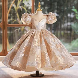 Elegant party dress for Girl clothes First feast dress Wedding Flower girl Dresses Kids Lace Bridesmaids Formal Gown princess Children Wedding Birthday Party gowns