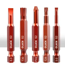 LAOA T15 T20 T25 T30 TORX SUCCLDRIVER BET SET S2 Steel 1/4 بوصة