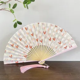 Figurine decorative Dance portatili Fan Falding Fan Fan Calfical Classical Style Bamboo Travel Party Gift Craft Decoration Collection Ornaments