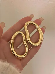 Stud Earrings SHANGZHIHUA Geometric Design Metal Irregular Simple For Women European Fashion High Jewelry Girl Gift Accessories