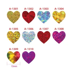 600 pezzi/10 fogli di fogli di fogli di cuori laser amore adesivi glitter etichette adesive adesive per il pianificatore di studenti scrapbook di San Valentino