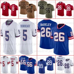 Jalin Hyatt 5 Kayvon Thibodeaux Football Jersey Deonte Banks Daniel Jones Dexter Lawrence Taylor Darren Waller Michael Strahan 15 Tommy DeVito Simms