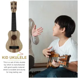 Kindergitarrenspielzeugmusikinstrumente Spielzeug Kinder Mädchen Holz Ukulele Bildungsmini